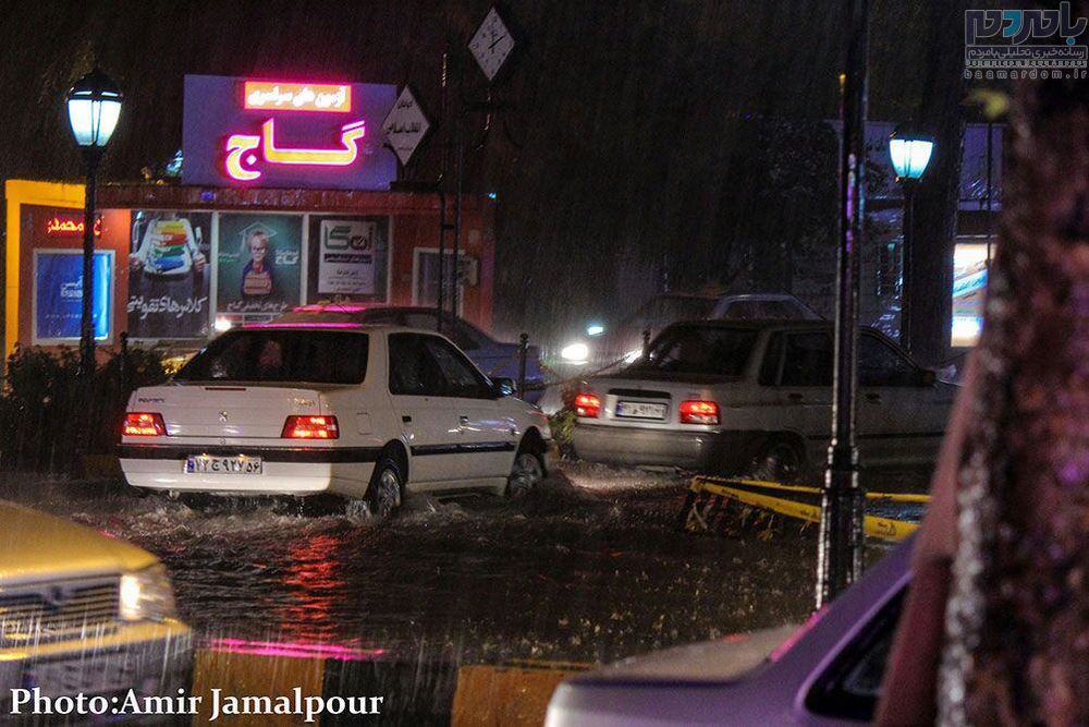 بارش شدید باران در لاهیجان 5 1 - بارش شدید باران در لاهیجان
