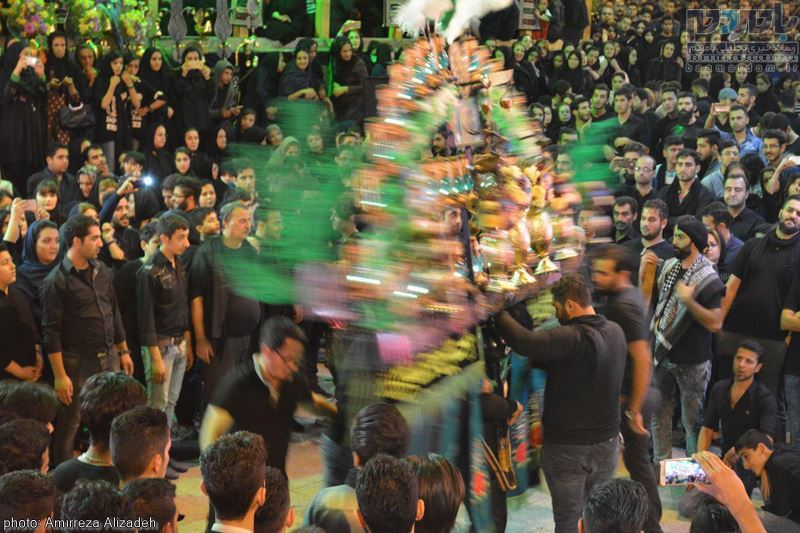 مراسم عزاداری در نهمین شب ماه محرم در لاهیجان