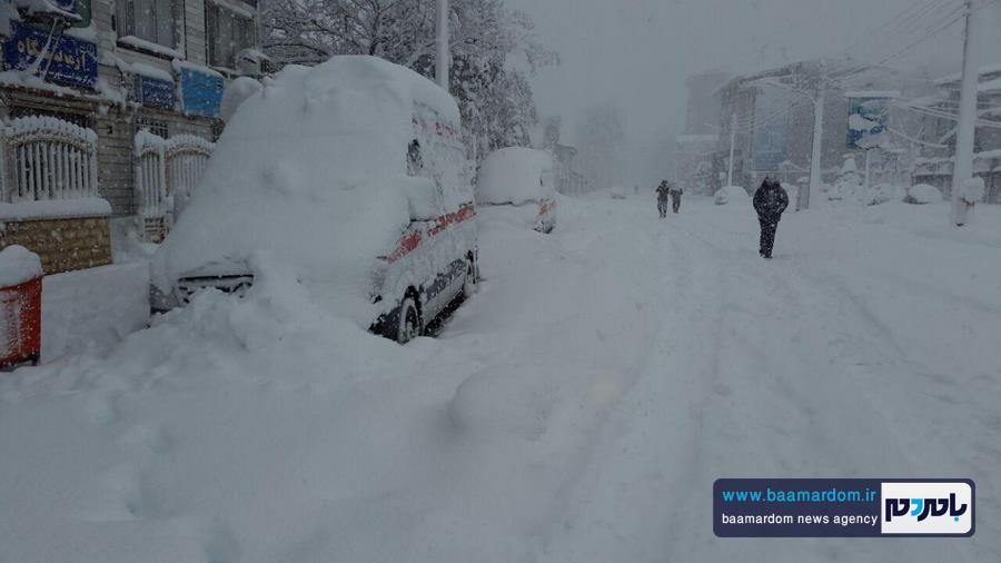 بارش شدید برف در شهرستان لاهیجان | گزارش تصویری + هواشناسی