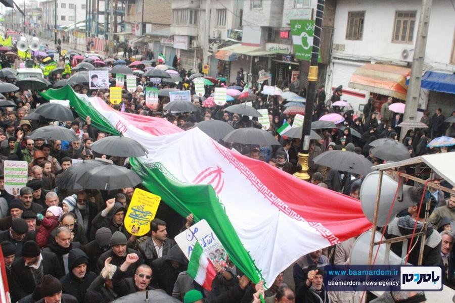 راهپیمایی باشکوه ۲۲ بهمن در آستانه اشرفیه برگزار شد + گزارش تصویری