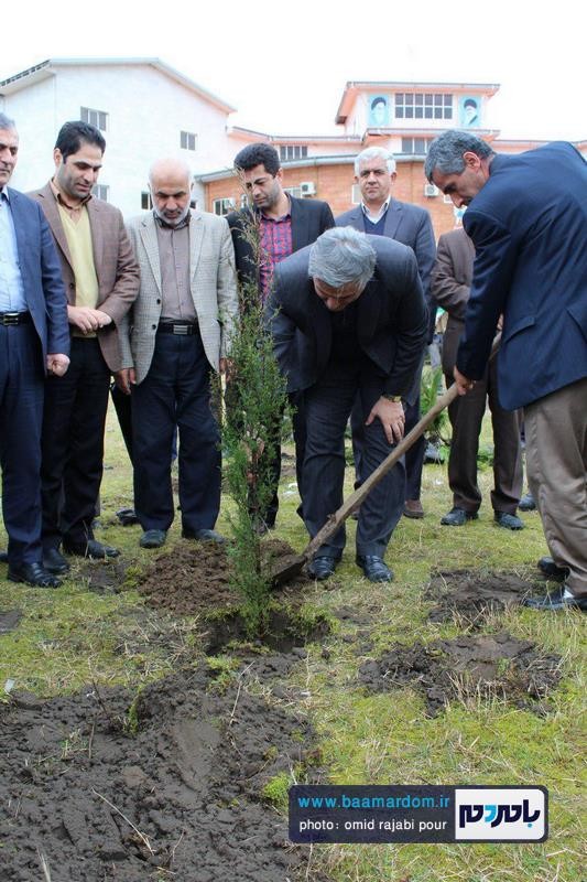 کاشت نهال درخت در دانشگاه آزاد اسلامی واحد رودسر و املش + گزارش تصویری