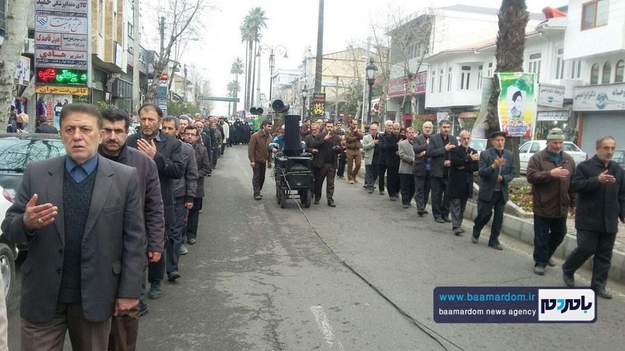 دسته عزاداری مسجد چهارده معصوم (ع) لنگرود برگزار شد + گزارش تصویری