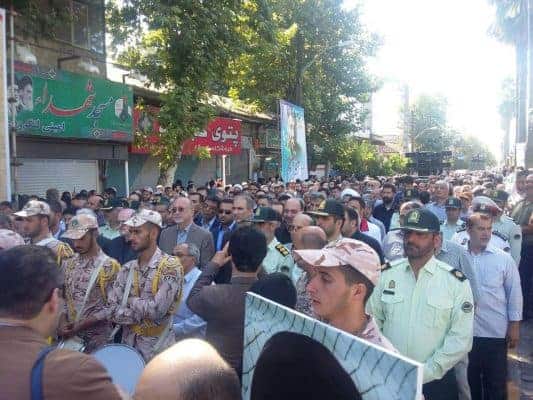 تشییع پیکر مطهر شهید مدافع حرم در لنگرود 1 - پیکر مطهر شهید مدافع حرم در لنگرود تشییع شد+تصاویر - شهید مدافع حرم