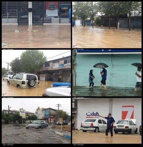 ثبت رکوردی جدید در حجم بارندگی در لاهیجان | امدادرسانی به ۱۲۰ خانوار مسافر در لاهیجان|یک نفر بر اثر برق گرفتگی در چمخاله جان باخت