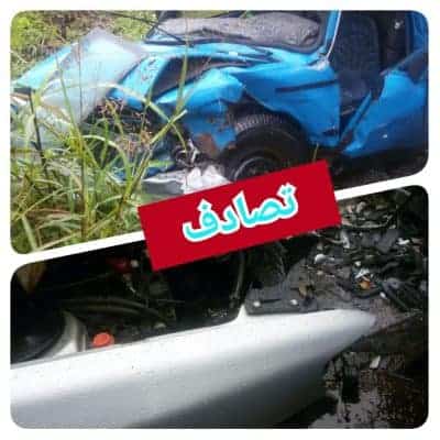 تصادف سمند در لولمان - فوت راننده سمند به علت تخطی از سرعت مطمئنه در محور لولمان به فشتم - راننده سمند