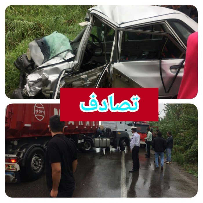 جان سپردن راننده سواری پراید به علت بی مبالاتی راننده کامیون در کوچصفهان + عکس