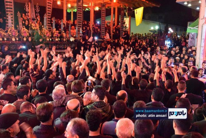 مراسم عزاداری در هشتمین شب ماه محرم در لاهیجان + تصاویر
