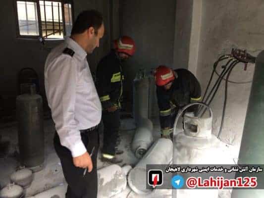 انفجار یک مغازه سیلندر پر کنی گاز در لاهیجان - انفجار یک مغازه سیلندر پر کنی گاز در لاهیجان - انفجار
