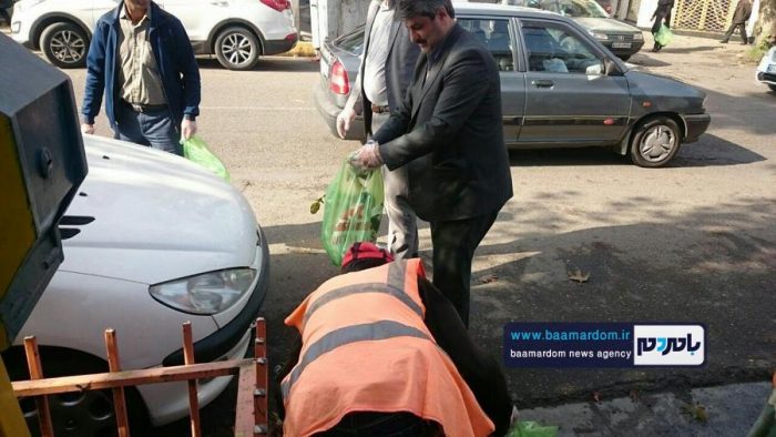 جمع‌آوری زباله‌‌های سطح شهر آستانه‌اشرفیه + تصاویر