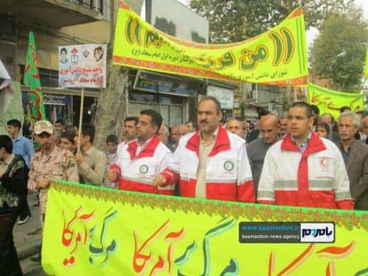 راهپیمایی با شکوه ۱۳ آبان در رودسر 12 - راهپیمایی با شکوه ۱۳ آبان در رودسر برگزار شد + تصاویر - 13 آبان