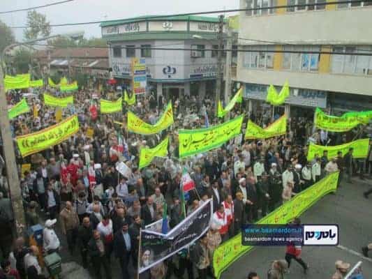 راهپیمایی با شکوه ۱۳ آبان در رودسر 25 - راهپیمایی با شکوه ۱۳ آبان در رودسر برگزار شد + تصاویر - 13 آبان