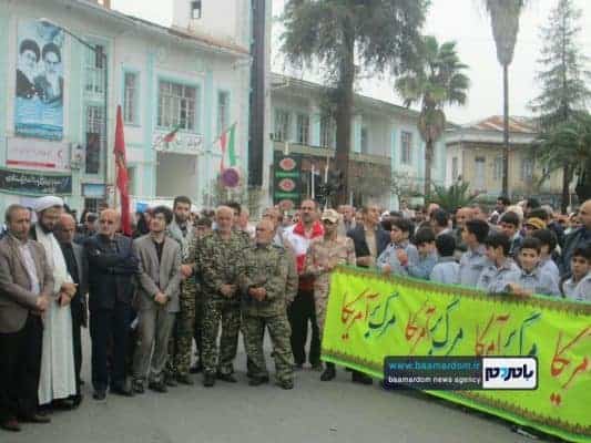 راهپیمایی با شکوه ۱۳ آبان در رودسر 5 - راهپیمایی با شکوه ۱۳ آبان در رودسر برگزار شد + تصاویر - 13 آبان