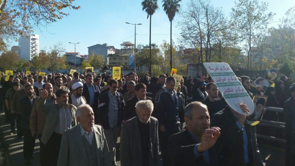 راهپیمایی نمازگزاران جمعه در سراسر استان گیلان 3 - راهپیمایی نمازگزاران جمعه در سراسر استان گیلان به روایت تصویر -