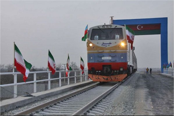 قطار آستارا - آستارا در انتظار ورود اولین قطار باری جمهوری آذربایجان - آستارا