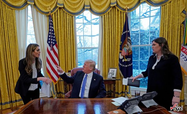 مشاجره ترامپ با هوپ هیکس - لحظه مشاجره ترامپ با مدیر ارتباطات کاخ سفید + عکس - آمریکا
