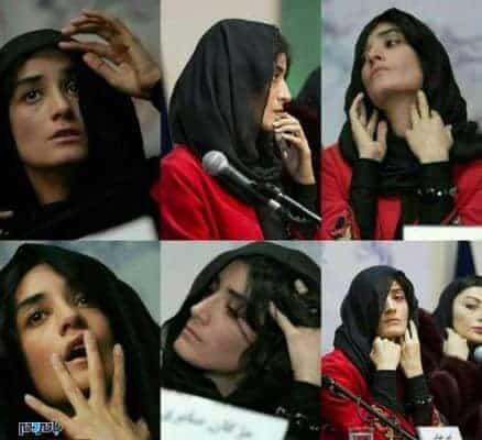 حرکات عجیب مژگان صابری - دلیل حرکات عجیب مژگان صابری در جشنواره چه بود؟ +عکس - حرکات عجیب