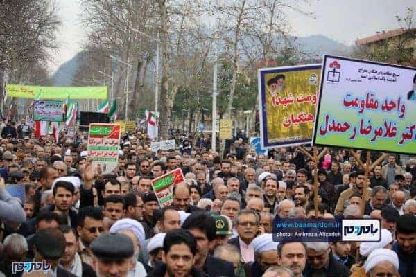 راهپیمایی ۲۲ بهمن در لاهیجان 7 - راهپیمایی ۲۲ بهمن در لاهیجان برگزار شد | گزارش تصویری - 22 بهمن