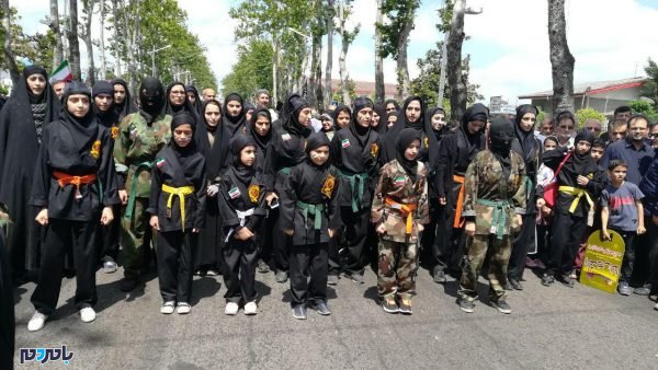 photo ۲۰۱۸ ۰۶ ۰۸ ۱۶ ۲۷ ۱۴ 2 - حضور پررنگ ورزشکاران لاهیجانی در راهپیمایی روز قدس + تصاویر - بامردم