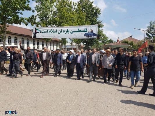 راهپیمایی روز قدس رودبنه 11 - فریاد رهایی قدس در شهر رودبنه طنین‌انداز شد + تصاویر - اوقاف لاهیجان