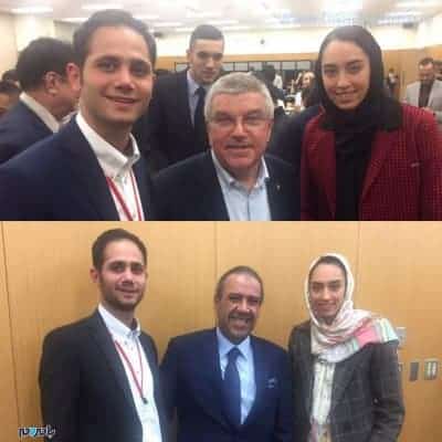 دیدار سعید حسنی‌پور و کیمیا علیزاده با رییس کمیته بین‌المللی المپیک و رییس شورای المپیک آسیا - دیدار نائب رییس گیلانی کمیسیون ورزشکاران کمیته ملی المپیک با رییس کمیته بین المللی المپیک - المپیک