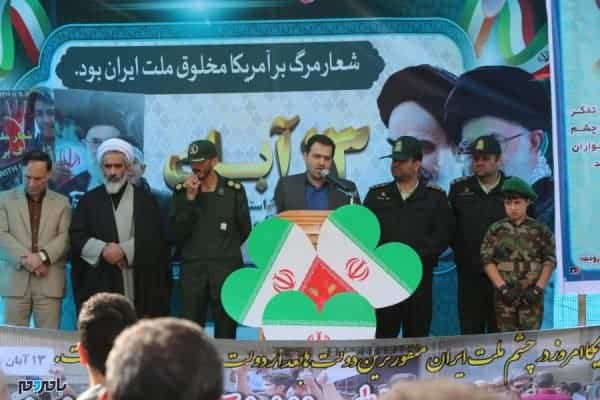 راهپیمایی با شکوه ۱۳ آبان در رودبنه 1 - راهپیمایی با شکوه ۱۳ آبان در رودبنه برگزار شد + تصاویر - 13 آبان