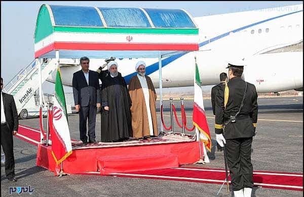 روحانی وارد گیلان شد