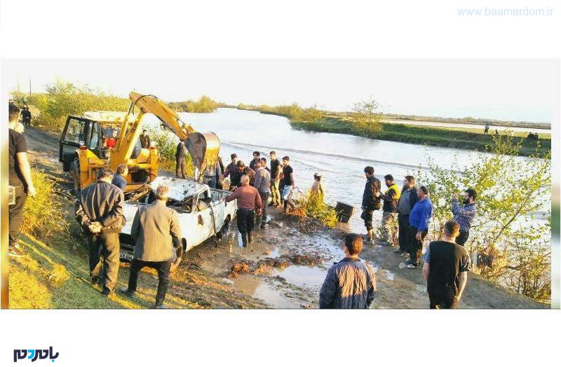 ۳ کشته، یک مجروح و یک مفقود در اثر سقوط پیکان وانت به رودخانه در صومعه‌سرا