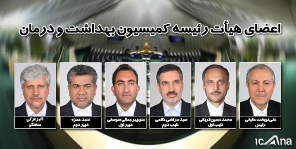 اعضای هیأت رئیسه کمیسیون بهداشت و درمان مجلس - دو گیلانی رییس و نائب رئیس کمیسیون بهداشت مجلس - محمدحسین قربانی