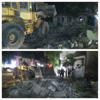 تخریب پست ترانس برق گمرکات واقع در میدان بسیج و بازگشایی مسیر توسط شهرداری لنگرود 3 - تخریب پست ترانس برق گمرکات واقع در میدان بسیج و بازگشایی مسیر توسط شهرداری لنگرود - با مردم