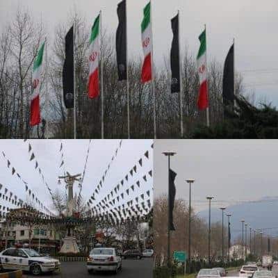 شهر لاهیجان همزمان با شهادت سردار سلیمانی سیاهپوش شد 3 - شهر لاهیجان همزمان با شهادت سردار سلیمانی سیاهپوش شد - شهر لاهیجان