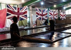 کارخانه‌ای در ایران که پرچم‌های آمریکا، انگلیس و اسرائیل را برای آتش‌زدن می‌سازد+تصاویر