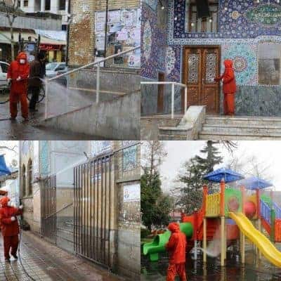 ادامه ضدعفونی اماکن عمومی لاهیجان توسط شهرداری - ادامه ضدعفونی اماکن عمومی لاهیجان توسط شهرداری - کرونا لاهیجان