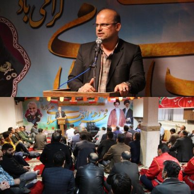 مراسم جشن پیروزی انقلاب اسلامی در نماز خانه شهرداری لاهیجان 2 - فضاسازی شهرداری لاهیجان در دهه فجر در گیلان بی نظیر است + تصاویر - دهه فجر