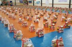 توزیع ۴۵۰ بسته معیشتی در قالب طرح شمیم حسینی در لاهیجان