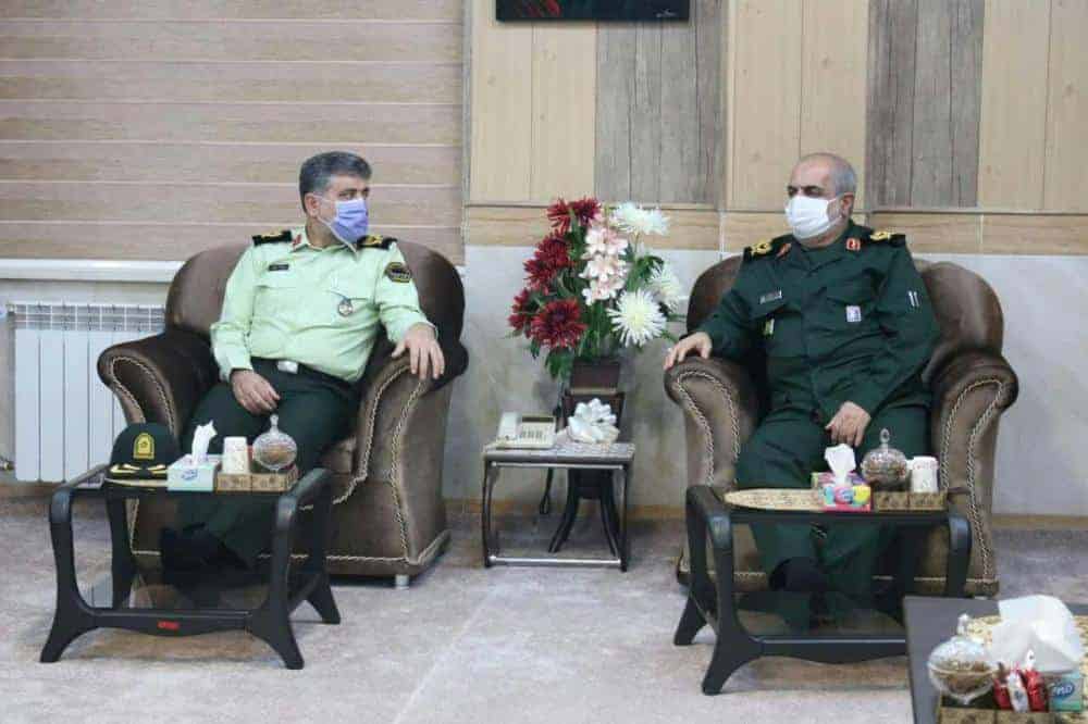 دیدار فرماندهان سپاه قدس و نیروی انتظامی گیلان به مناسبت هفته دفاع مقدس
