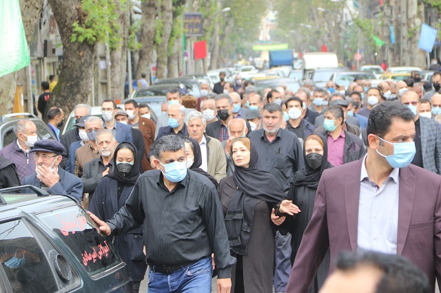 گزارش تصویری 2 - عضو ادوار شورای اسلامی شهر لاهیجان به خاک سپرده شد + گزارش تصویری