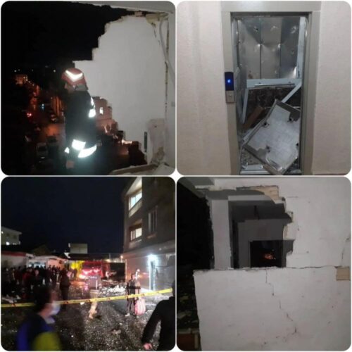 انفجار و تخریب سه طبقه آپارتمان در لاهیجان 500x500 - انفجار و تخریب سه طبقه آپارتمان در لاهیجان / شدت انفجار به ساختمان‌های اطراف خسارت وارد کرد
