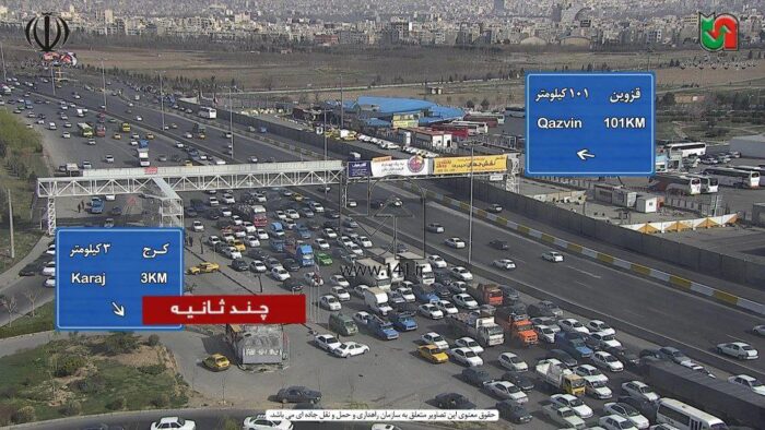 آغاز سفرهای نوروزی و ترافیک سنگین در بزرگراه کرج قزوین - آغاز سفرهای نوروزی و ترافیک سنگین در بزرگراه کرج قزوین - سفرهای نوروزی