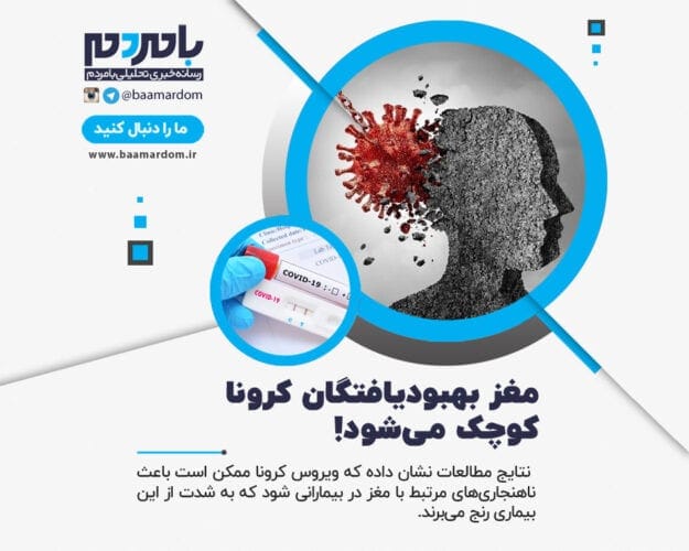 مغز بهبودیافتگان کرونا کوچک می‌شود - مغز بهبودیافتگان کرونا کوچک می‌شود! - تاثیر کرونا بر مغز