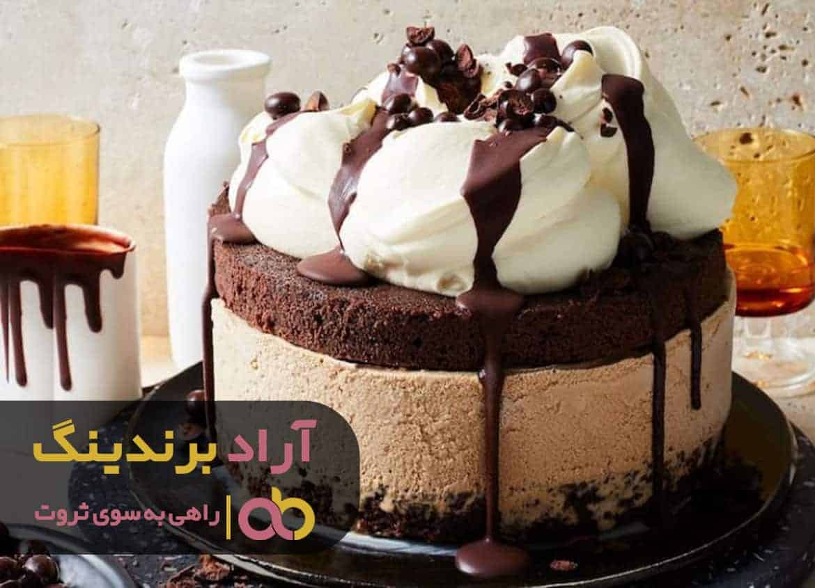 کیک بستنی نعنایی غلیظ کافی شاپی