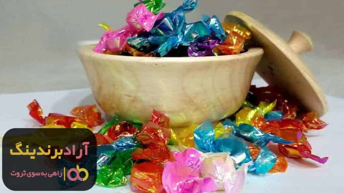 خرید آبنبات خارجی میوه ای رنگی
