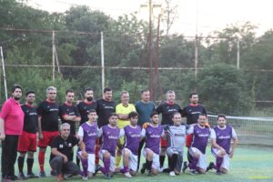 گزارش تصویری مسابقه دوستانه فوتبال میان تیم‌های رسانه لاهیجان و هنرمندان خمام