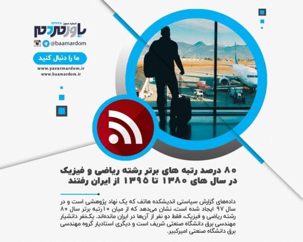 ۸۰ درصد رتبه های برتر رشته ریاضی و فیزیک در سال های ۱۳۸۰ تا ۱۳۹۵ از ایران رفتند - ۸۰ درصد رتبه های برتر رشته ریاضی و فیزیک در سال های ۱۳۸۰ تا ۱۳۹۵ از ایران رفتند - رتبه های برتر