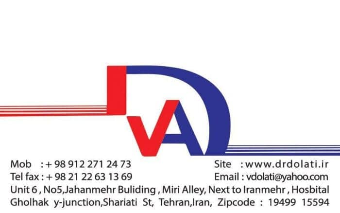 کارت ویزیت دکتر ویدا دولتی