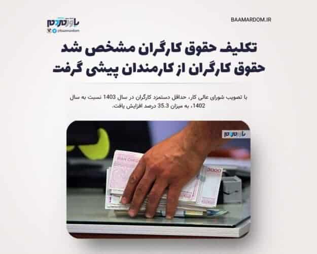 تکلیف حقوق کارگران مشخص شد - تکلیف حقوق کارگران مشخص شد | حقوق کارگران از کارمندان پیشی گرفت | تصویب ردیف حقوقی خاص در احکام کارگزینی برای نخستین بار -