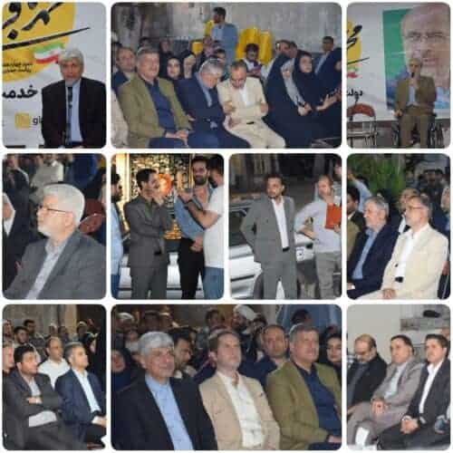 IMG 20240617 111655 742 - ستاد قالیباف درگیلان با صندلی‌های خالی مردمی و حضور پررنگ چهره‌های سیاسی افتتاح شد - درگیلان