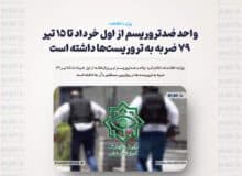 واحد ضدتروریسم از اول خرداد تا ۱۵ تیر ۷۹ ضربه به تروریست‌ها داشته است