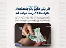 افزایش حقوق با توجه به تعداد خانواده تا ۴۵ درصد خواهد شد