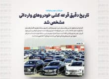 تاریخ دقیق قرعه کشی خودروهای وارداتی مشخص شد + جزئیات