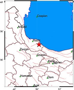 map image52335 - زمین لرزه شرق گیلان را لرزاند - املش